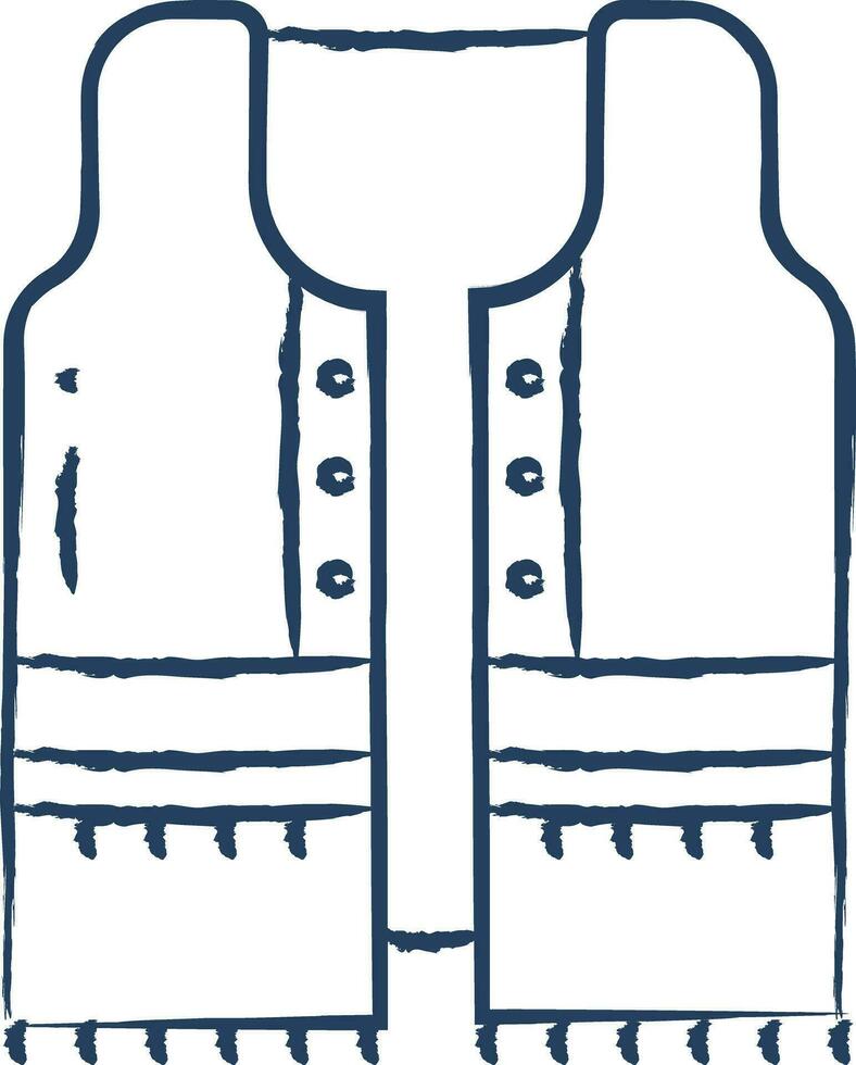 mouwloos overhemd hand- getrokken vector illustratie