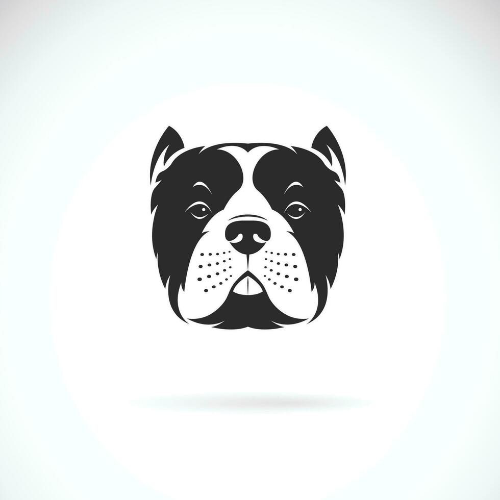 vector van hond pitbull hoofd ontwerp Aan wit achtergrond. huisdier. dieren. gemakkelijk bewerkbare gelaagde vector illustratie.