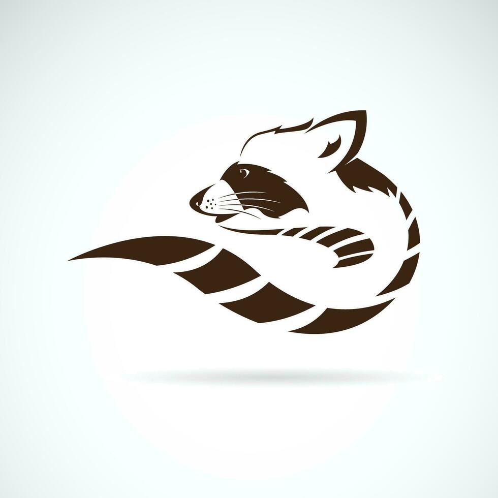 vector van wasbeer ontwerp Aan wit achtergrond, wild dieren, vector illustratie. gemakkelijk bewerkbare gelaagde vector illustratie.