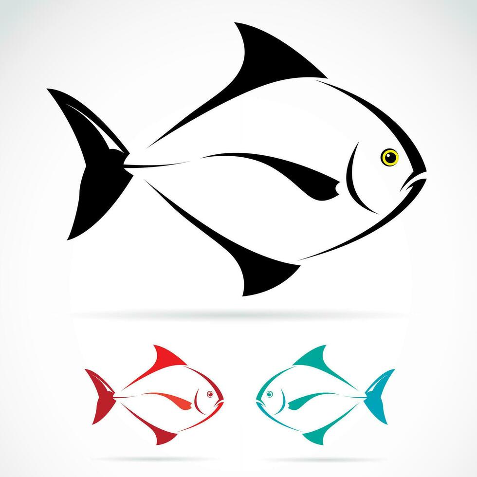 vector van vis Aan wit achtergrond. gemakkelijk bewerkbare gelaagde vector illustratie. onderwater- dieren.