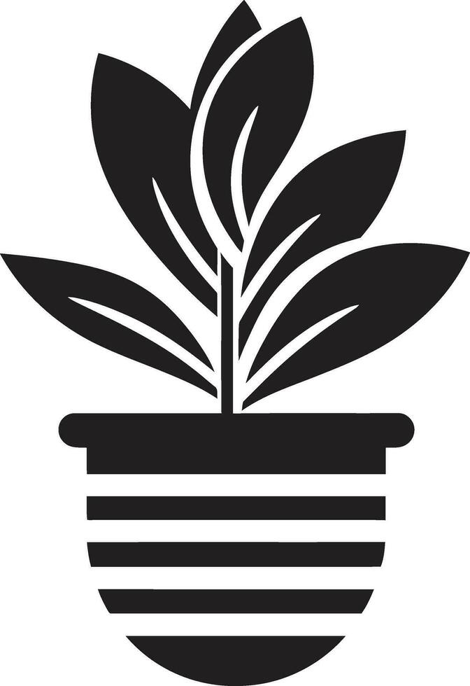 ingemaakt elegantie in zwart logo icoon emblematisch tuin majesteit monochromatisch embleem vector