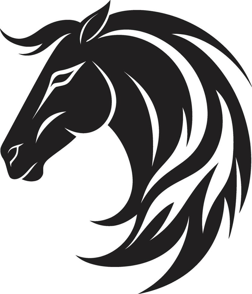 minimalistisch paard embleem dieren in het wild symbool kalmte van de vlaktes paard silhouet icoon vector