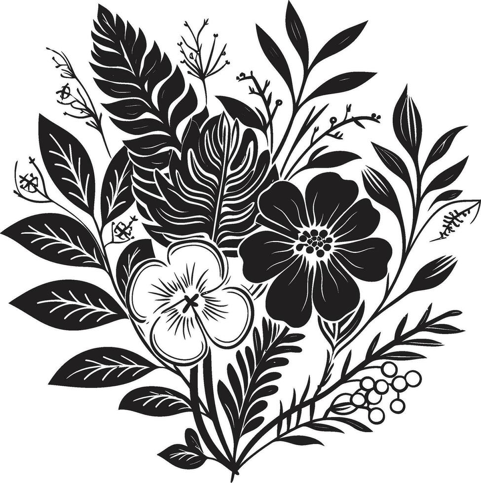 decoratief bloemen ontwerp icoon een zwart vector icoon dat zullen brengen uw ontwerpen naar leven zwart vector bloemen icoon een verbijsterend icoon voor ieder ontwerp