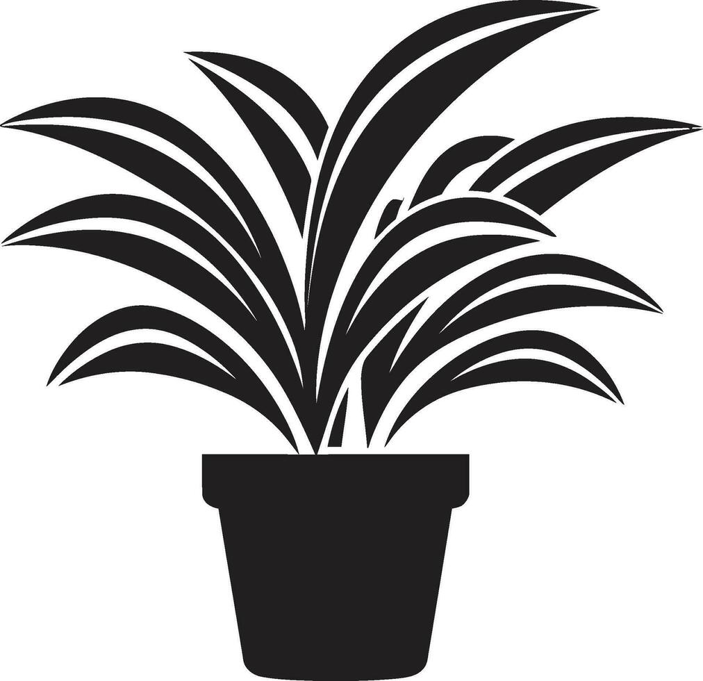 natuurlijk harmonie in zwart tuin logo symbool emblematisch fabriek uitmuntendheid logo ontwerp vector