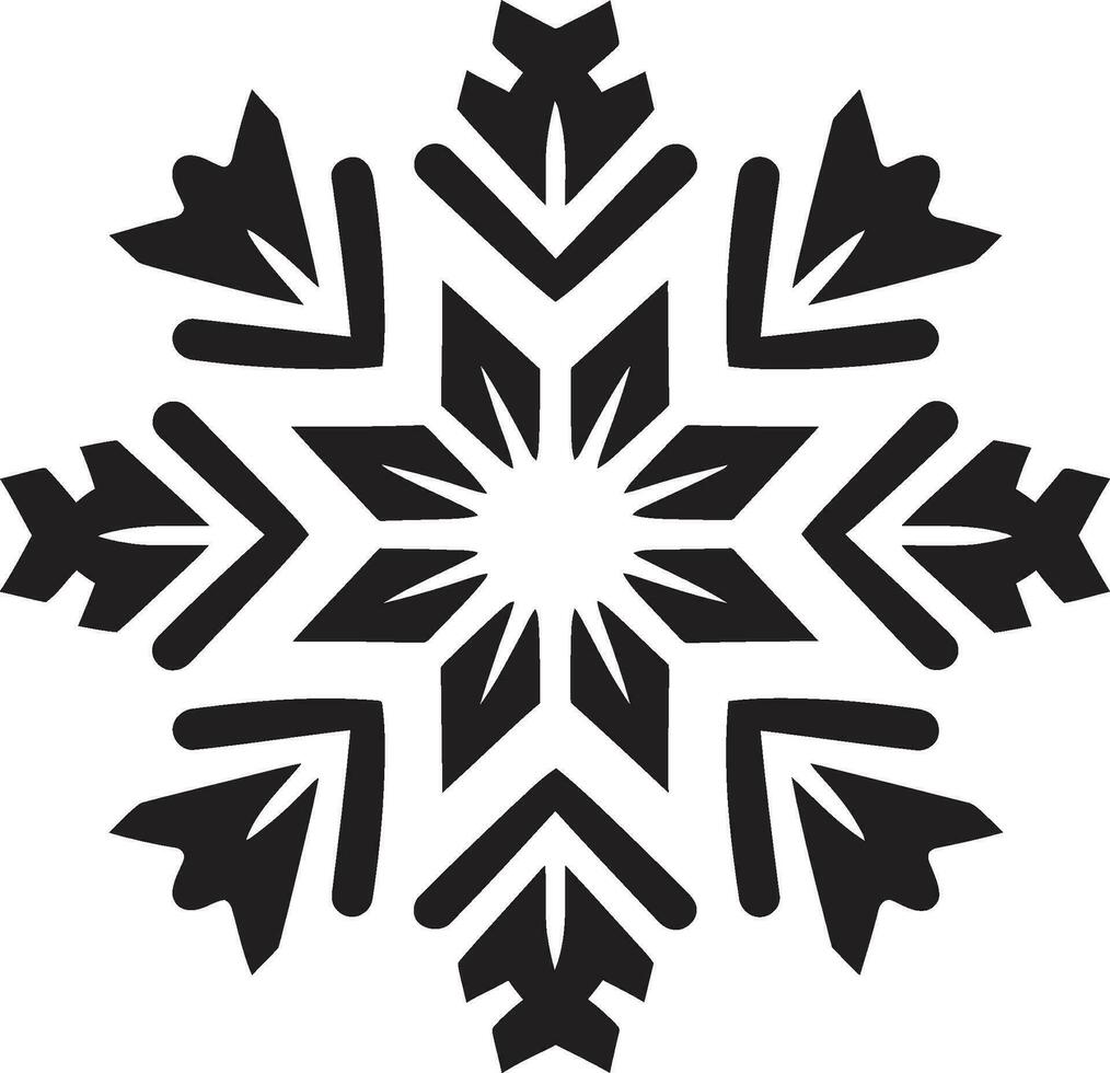 serenade in eenvoud zwart sneeuw embleem elegantie in vorst iconisch sneeuw symbool vector