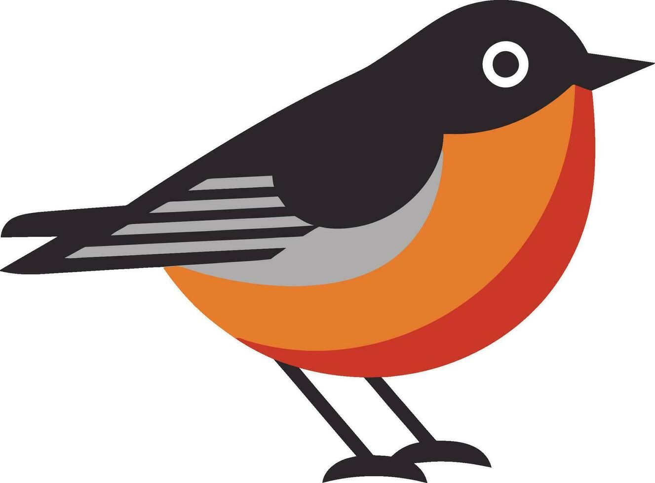 gevederde kalmte in zwart Robin silhouet icoon vogelstand nest van majesteit zwart embleem ontwerp vector