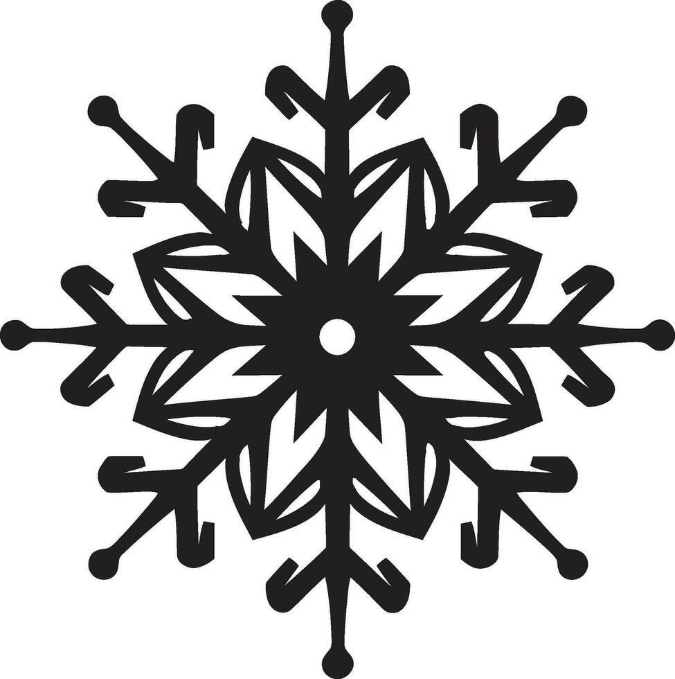 edele embleem van sneeuwval emblematisch kunst elegant sneeuw ambassadeur elegant sneeuw symbool vector