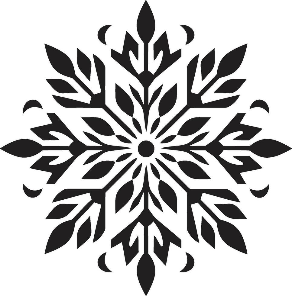 majestueus kristal majesteit emblematisch embleem vorstelijk elegantie in vorst modern sneeuwvlok icoon vector