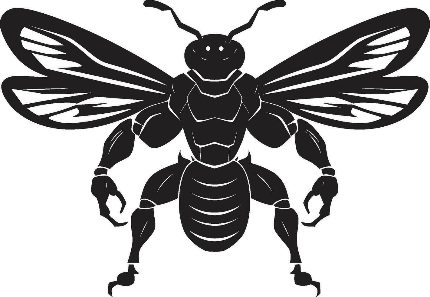 simplistisch elegantie insect silhouet icoon edele bijenkorf voogd zwart vector embleem