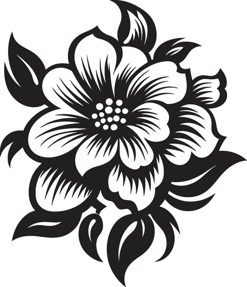 uw verbeelding is de begrenzing bloemen icoon decoratief bloemen ontwerp zwart vector icoon