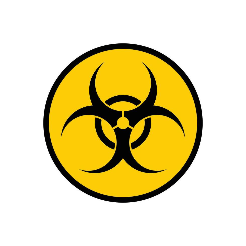 waarschuwing teken van virus. biohazard teken, biohazard symbool, vector illustratie