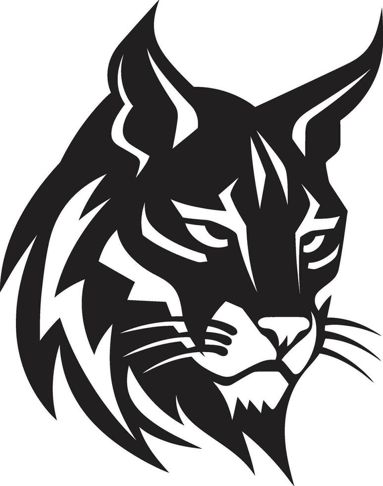 dieren in het wild bevallig tracker vector symbool emblematisch wilde kat majesteit lynx icoon