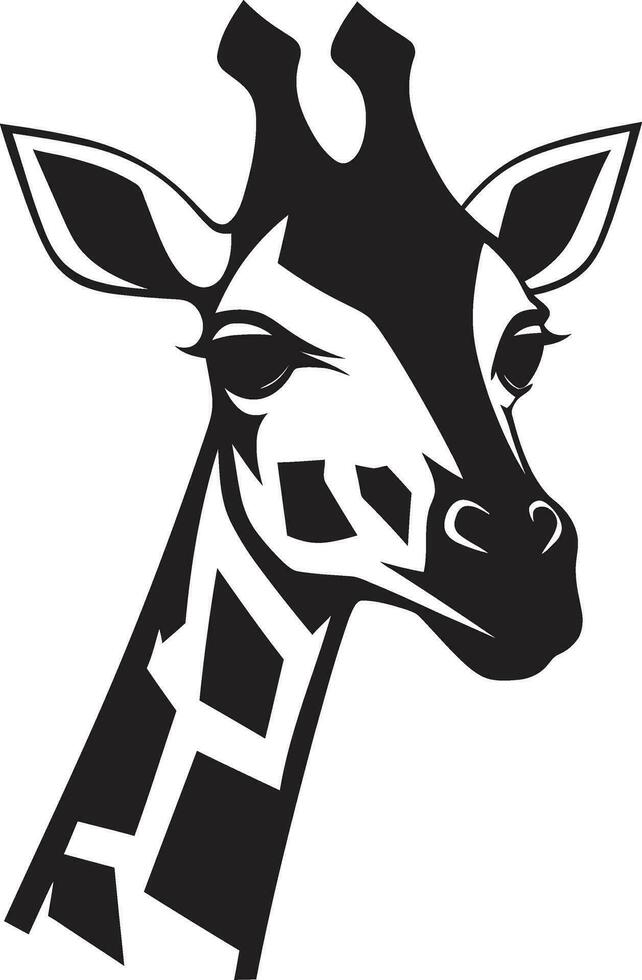 safari schildwacht aftekenen giraffe icoon dieren in het wild symboliek vector giraffe logo
