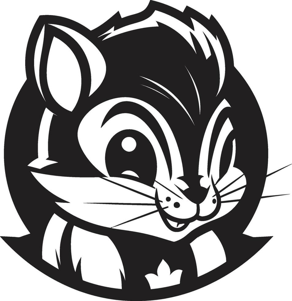 chipmunk winterslaap dier logo icoon zwart vector chipmunk schattig dier logo icoon zwart vector