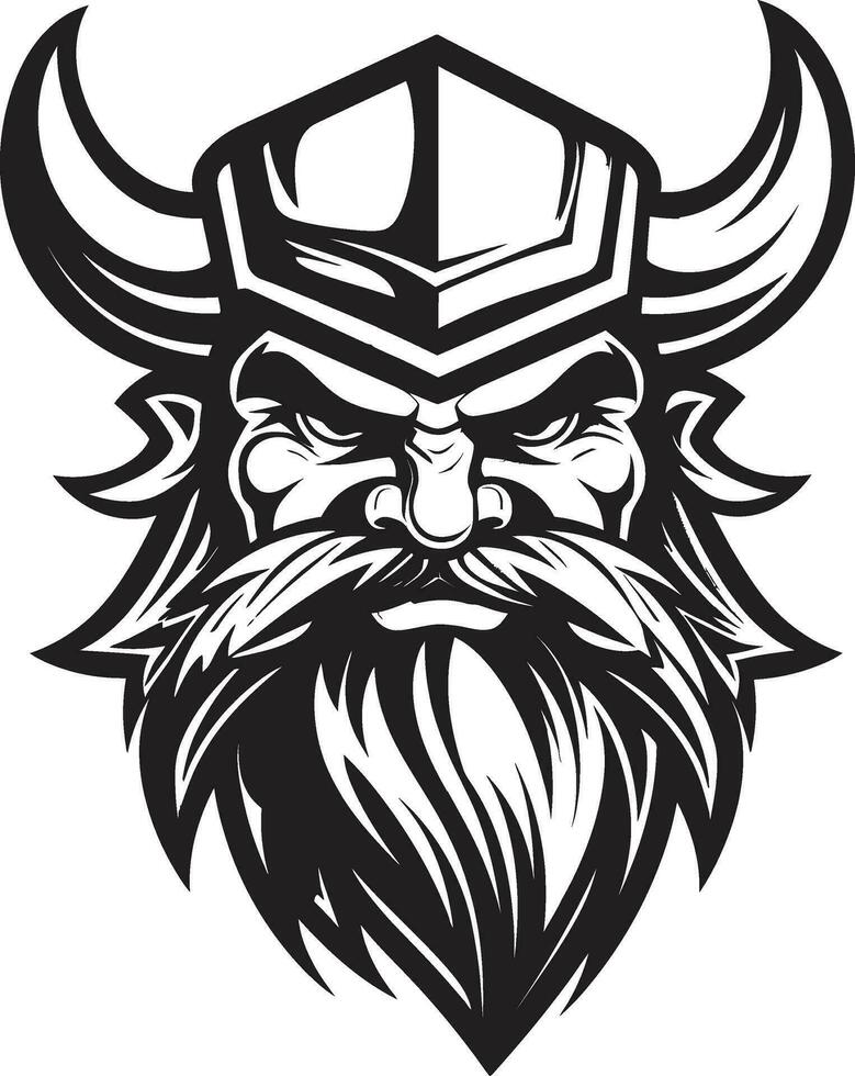 inkt zwart berserker een viking symbool van macht odins avatar een machtig viking mascotte vector