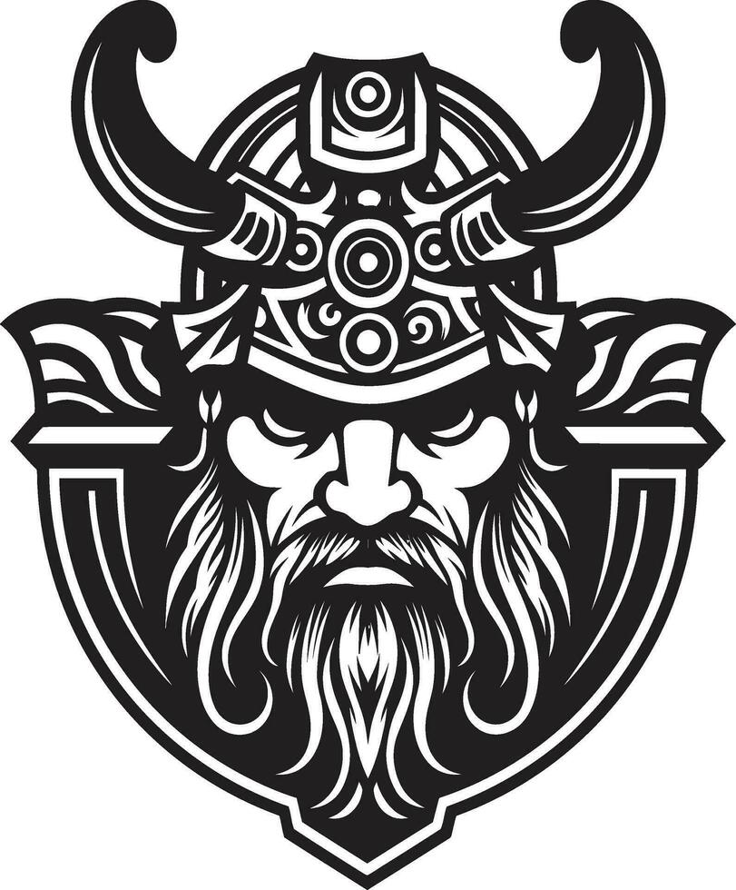 erfenis van de longship een viking voogd icoon raven telefoontje een viking symbool van wijsheid vector