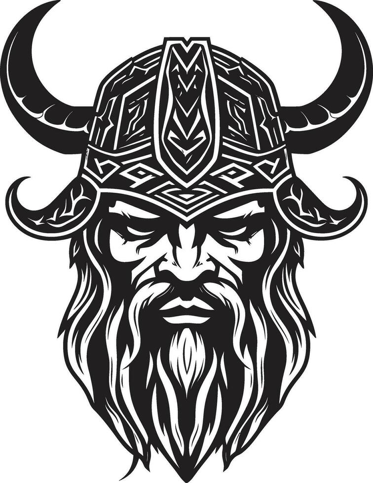 nordic navigator een viking logo in vector erfenis van de longship een viking voogd icoon