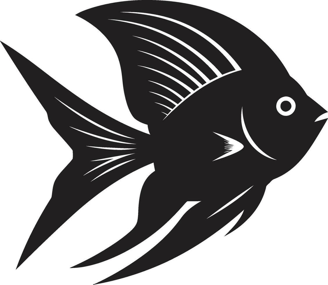 maanvissen silhouet in zwart vector kunst zwart vector magie maanvissen logo charme