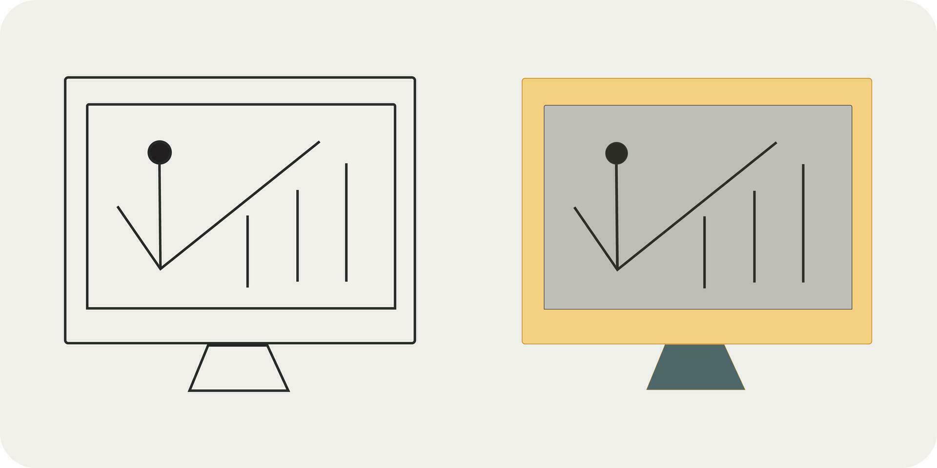 analytics icoon vector verzameling lijn kunst.