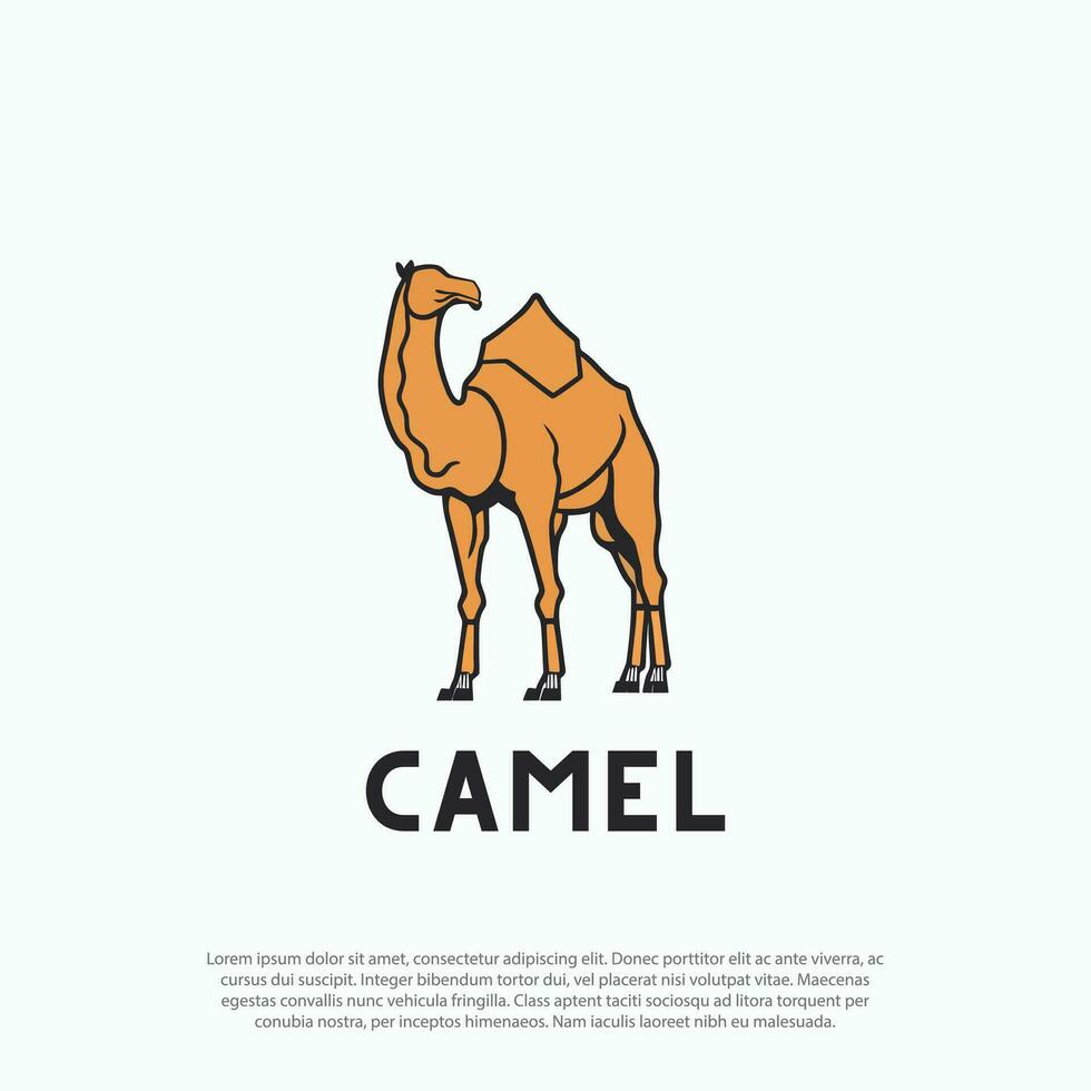 tekenfilm kameel logo vector in vlak stijl geïsoleerd Aan wit achtergrond