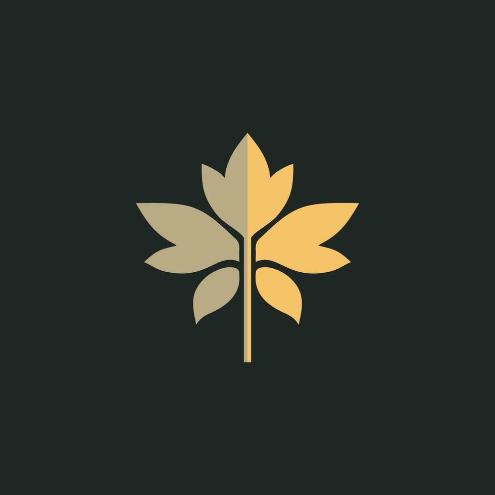 modern minimalistisch, stoutmoedig gemakkelijk blad logo, natuur boom blad concept vector