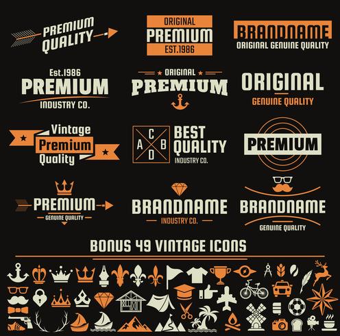 Vintage Retro Vector Logo voor banner