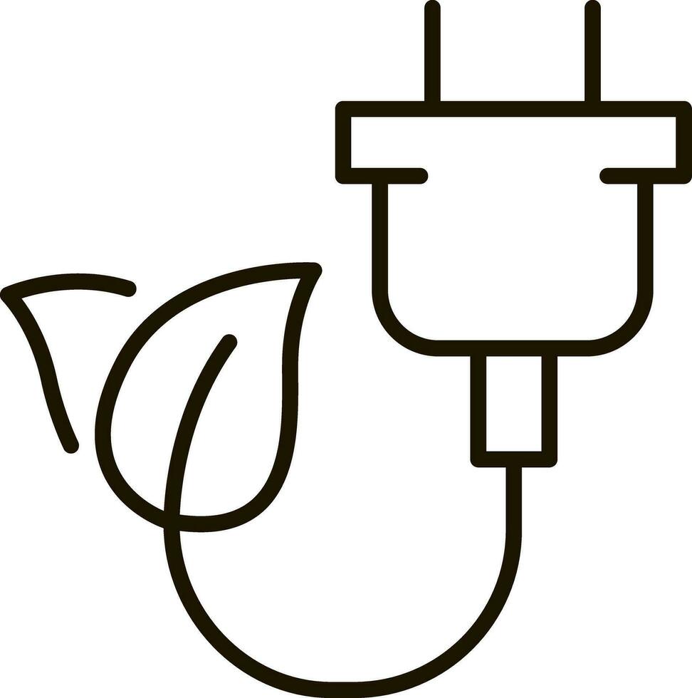 hernieuwbaar groen energie lijn icoon illustratie vector