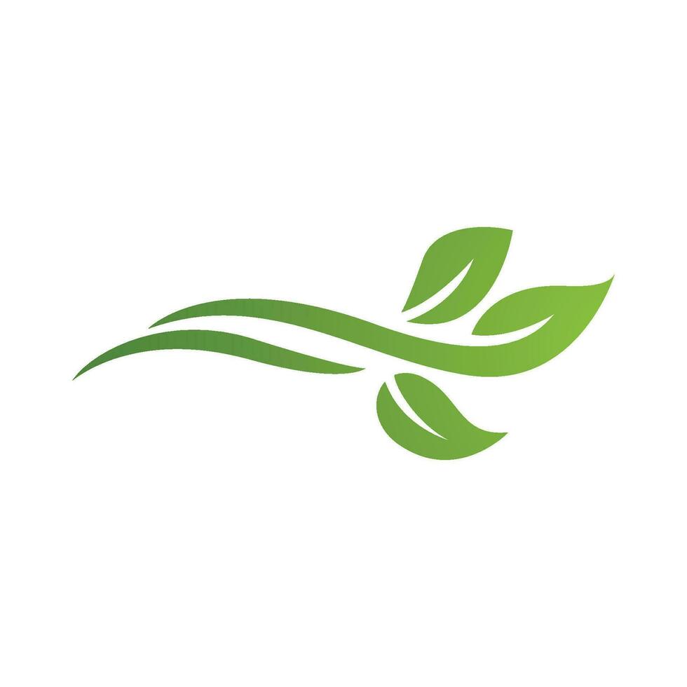 logo's van groene boom blad ecologie vector