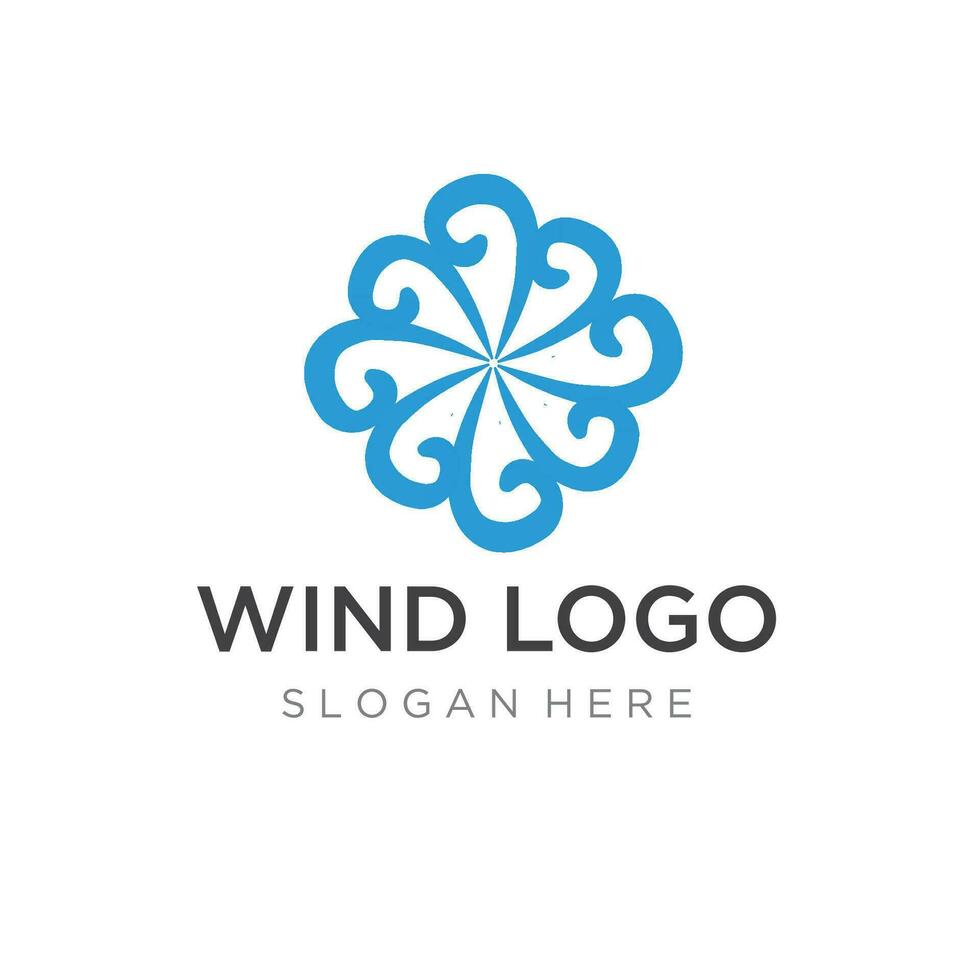 logo ontwerp sjabloon Golf element creatief wind of lucht.logo voor bedrijf, web, lucht conditioner. vector