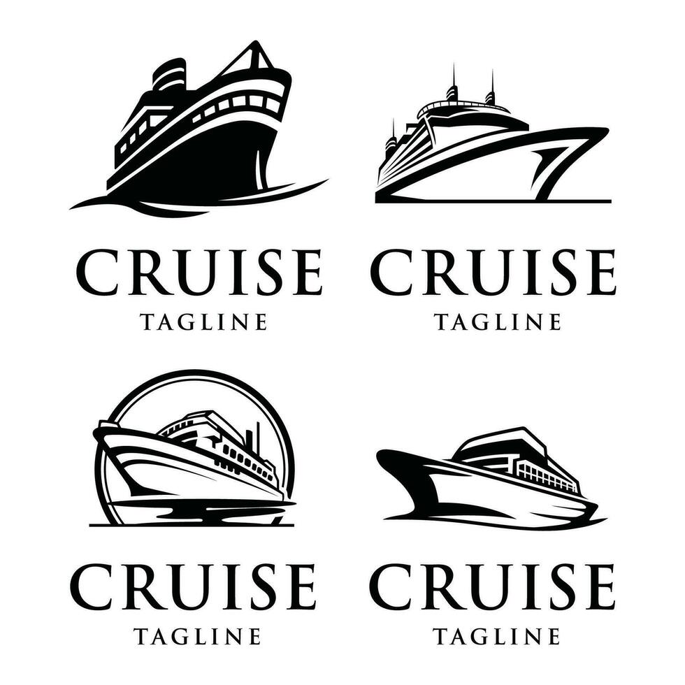 elegant reis schip logo ontwerp sjabloon. vector