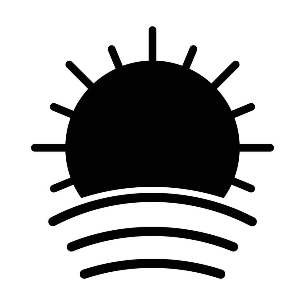 zon vector glyph icoon voor persoonlijk en reclame gebruiken.