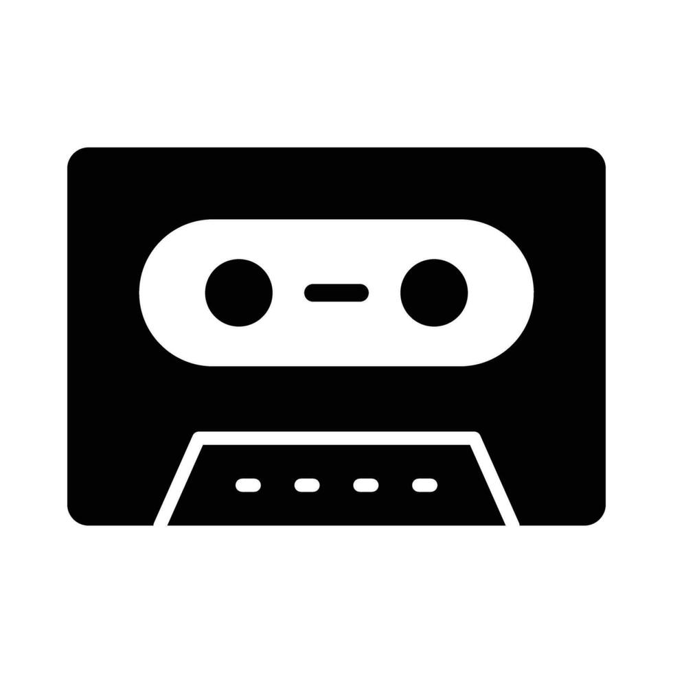 cassette speler vector glyph icoon voor persoonlijk en reclame gebruiken.