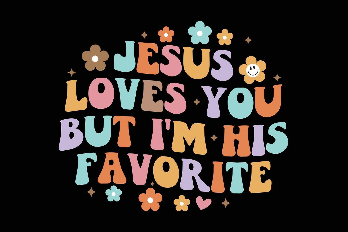 Jezus liefdes u maar ik ben zijn favoriete Jezus volger geschenk t-shirt ontwerp vector