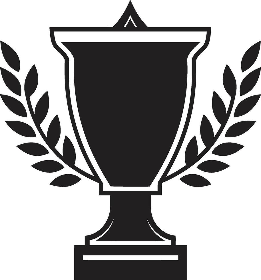 tijdloos kampioenen majesteit modern trofee embleem vorstelijk succes icoon monochromatisch prijs vector