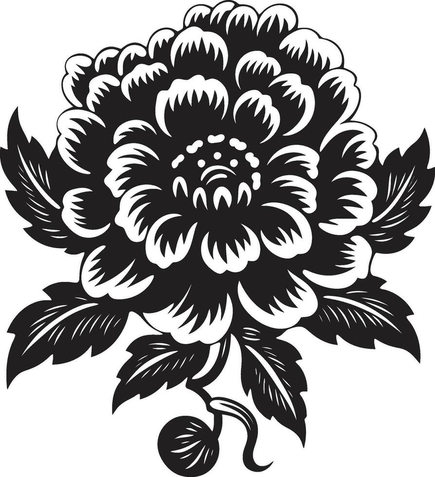 zwart bloemen icoon naar creëren een bedrijf kaart ontwerp zwart bloemen icoon naar creëren een folder ontwerp vector