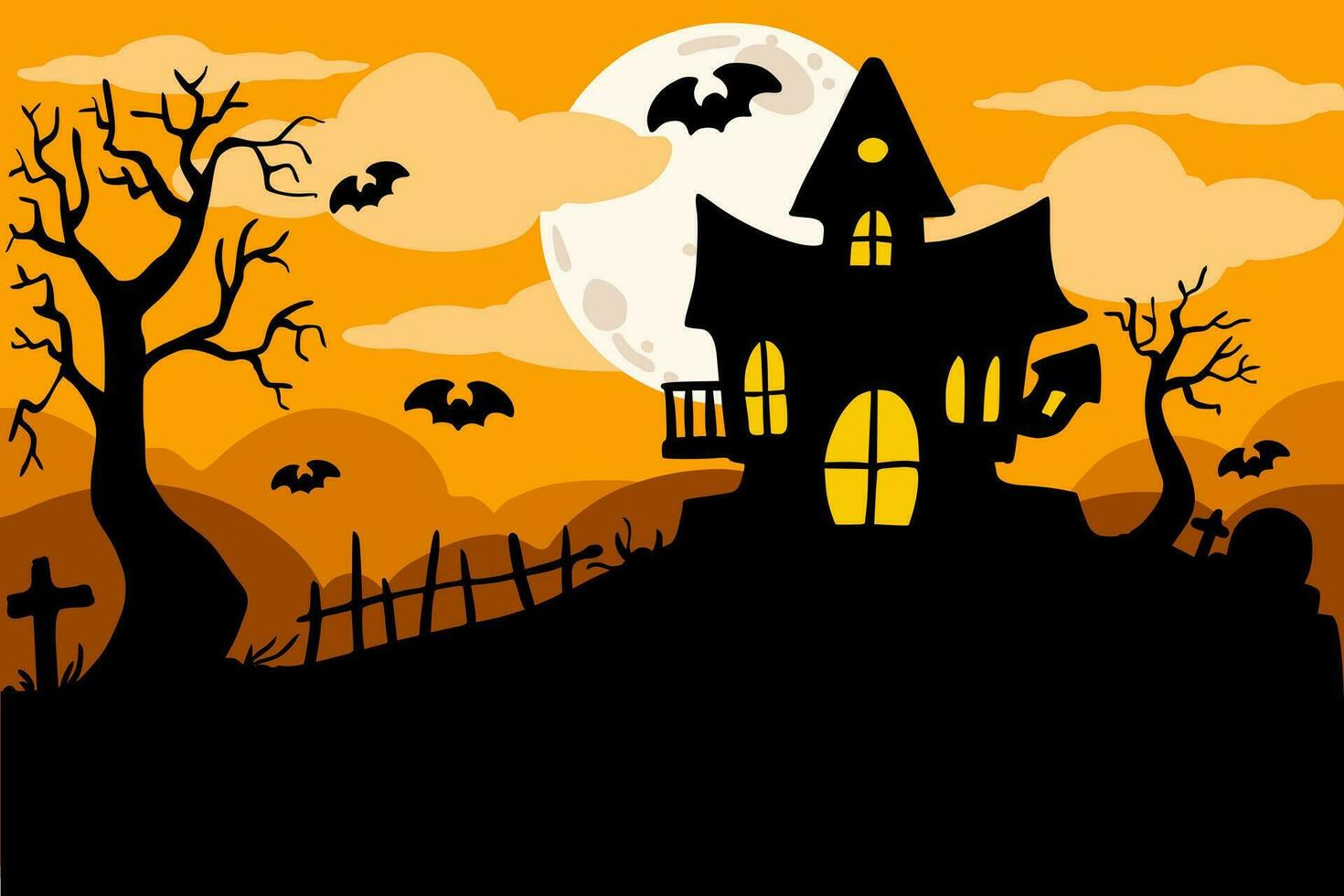 landschap achtergrond voor componeren halloween dag vector