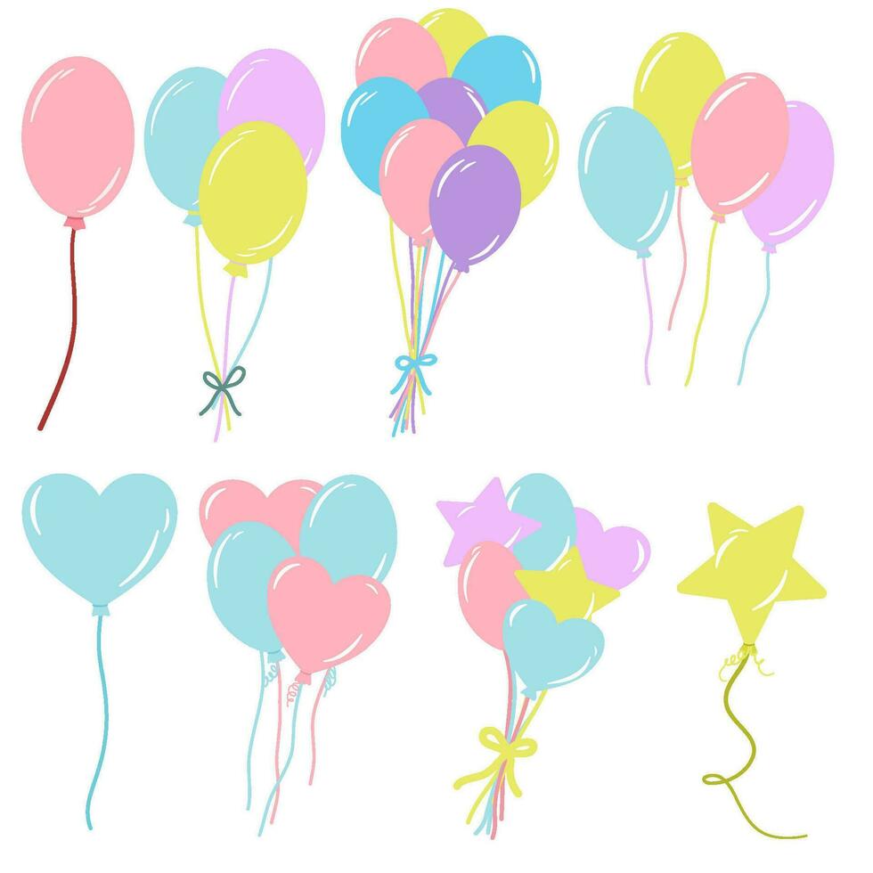 pastel ballon illustratie vector