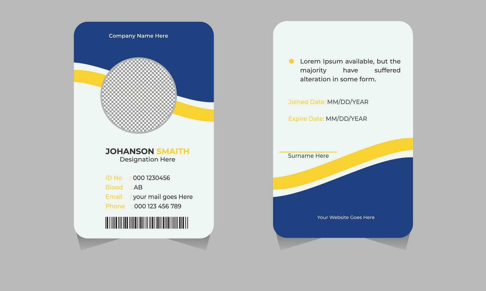 creatief ID kaart kaart sjabloon ontwerp vrij vector