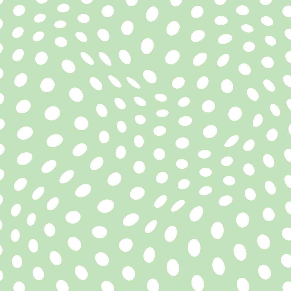 modern gemakkelijk abstract genaaid wit kleur polka punt vervormen golvend patroon kunst werk Aan impressionisme lite groen kleur achtergrond vector