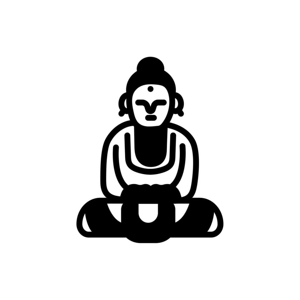 buddah icoon in vector. illustratie vector