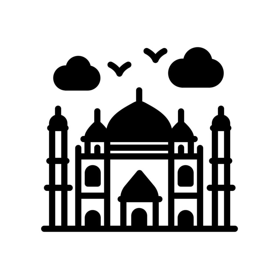 tajmahal icoon in vector. illustratie vector