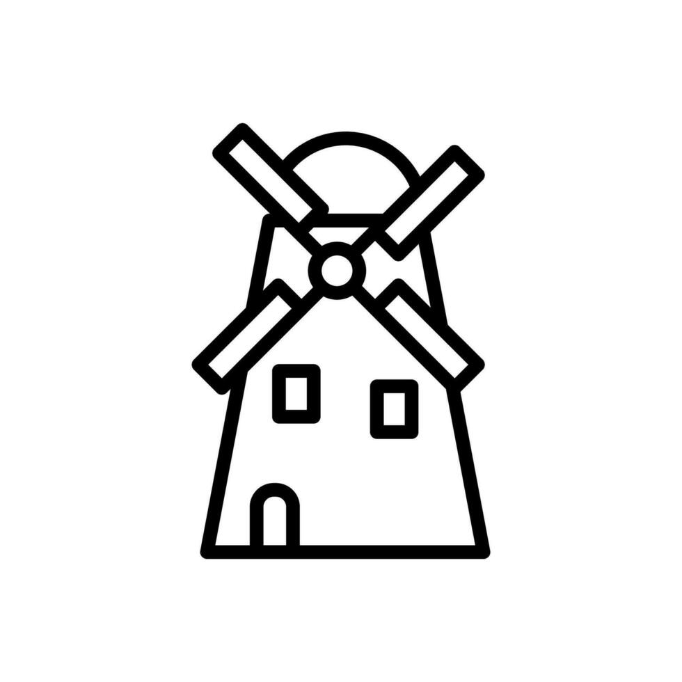 kinderdijk windmolens icoon in vector. illustratie vector