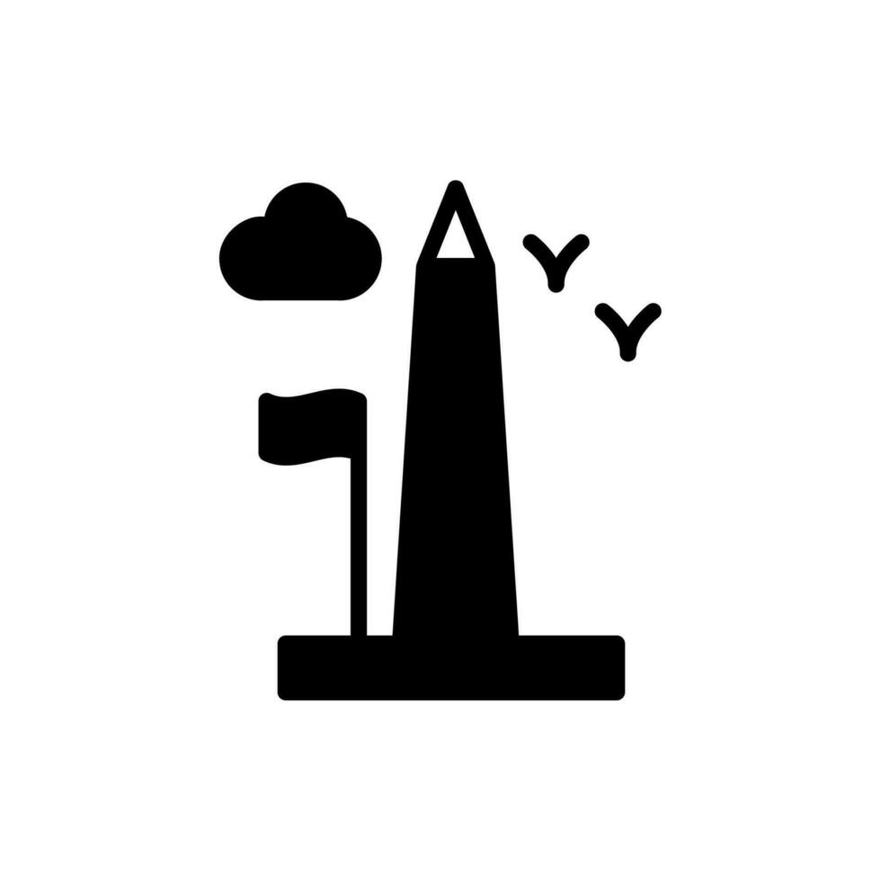 Washington monument icoon in vector. illustratie vector