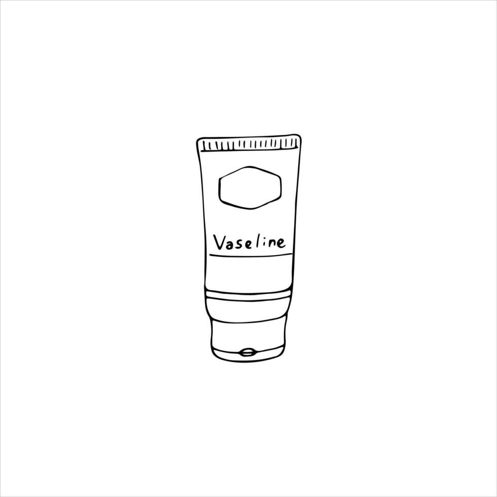 hand getekend buis van vaseline, geïsoleerd vector illustratie Aan wit achtergrond