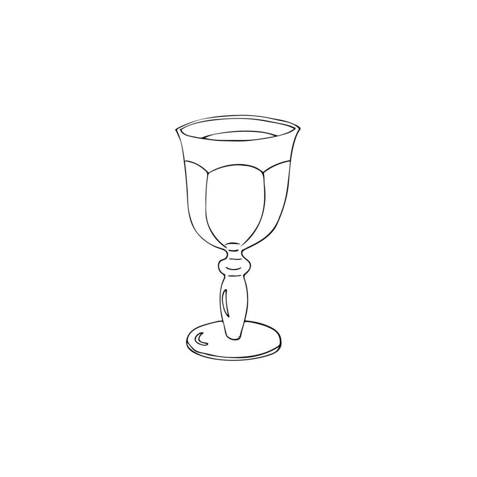 een kop voor een magie drankje. mystiek vector illustratie voor halloween. houder voor dranken of ceremonies. middeleeuws, oude beker. magisch, occult ritueel beker. ceremonieel wijn beker.