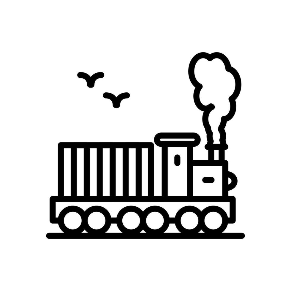 lading trein icoon in vector. illustratie vector