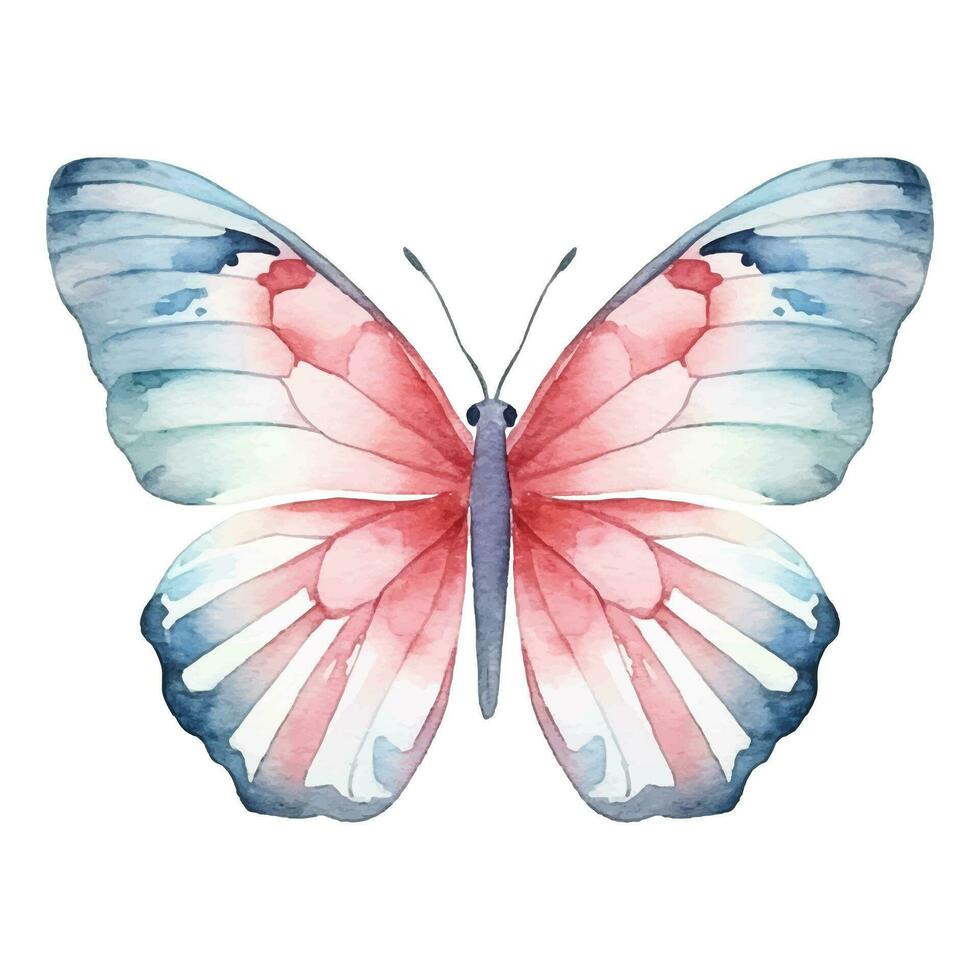 waterverf exotisch vlinder. vector illustratie met hand- getrokken vlinder, mot. klem kunst afbeelding.