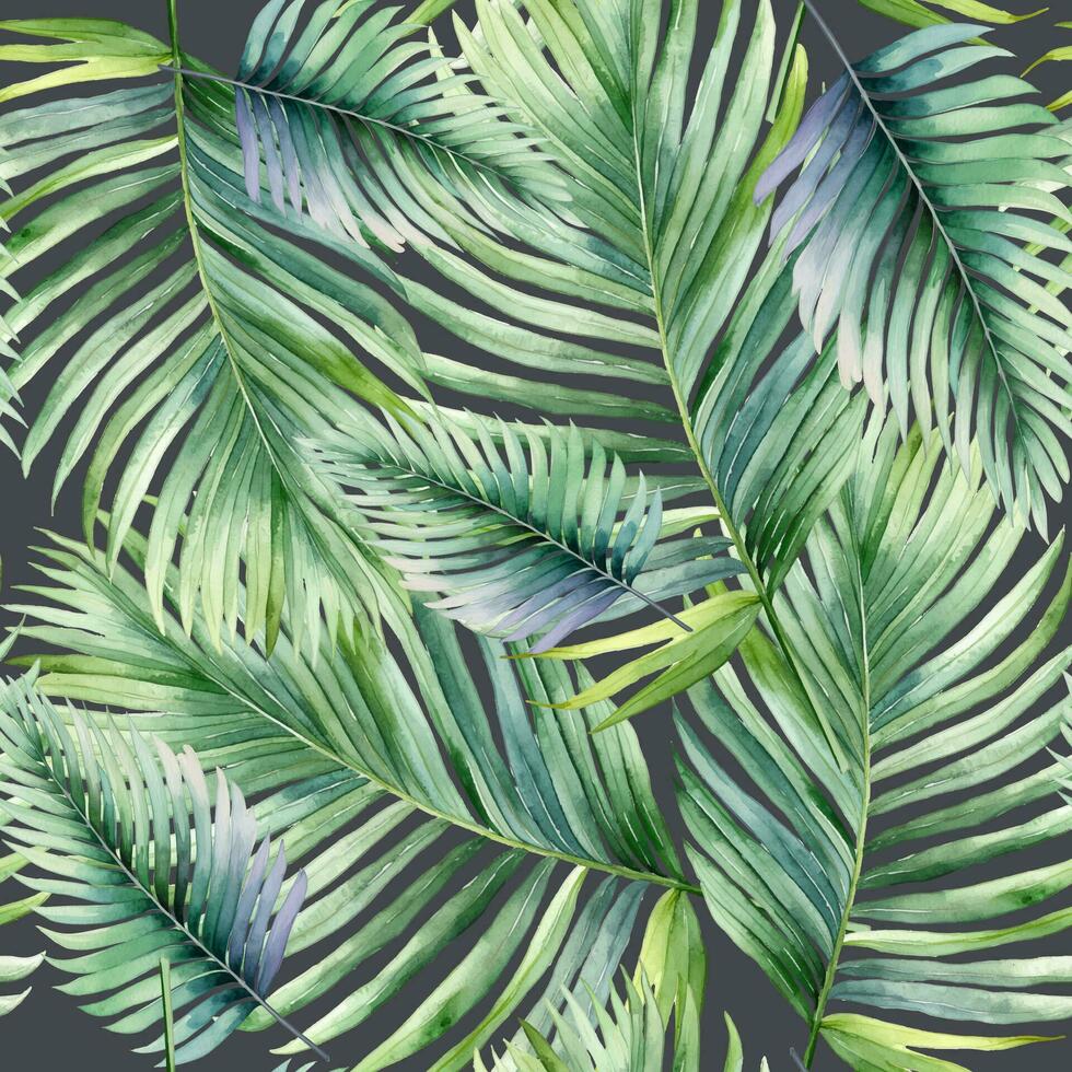 naadloos realistisch vector botanisch patroon. waterverf tropisch achtergrond. waterverf patroon met exotisch bloemen