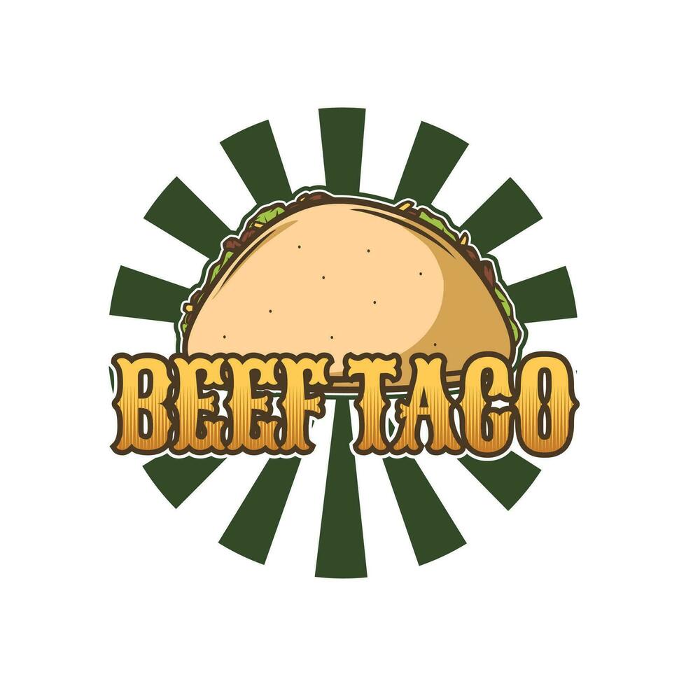 rundvlees taco logo sjabloon voor restaurant vector