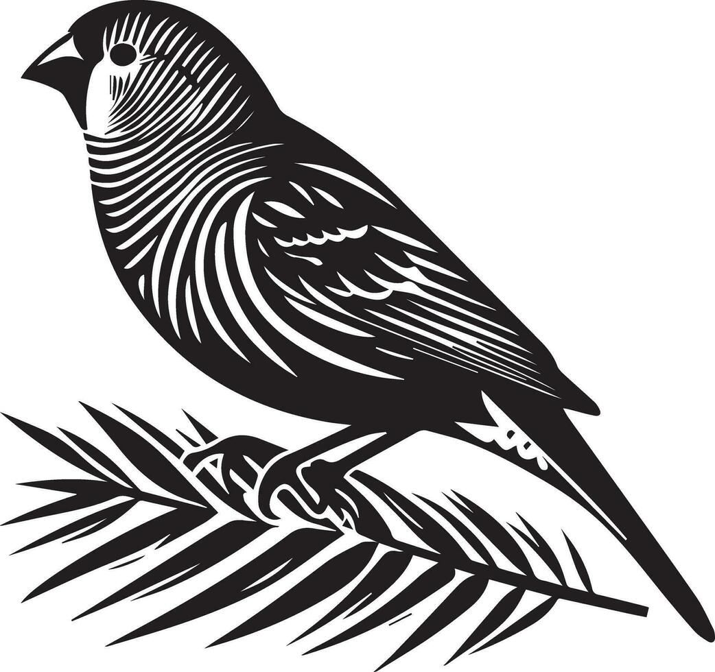 zebra vink vogel vector silhouet 9